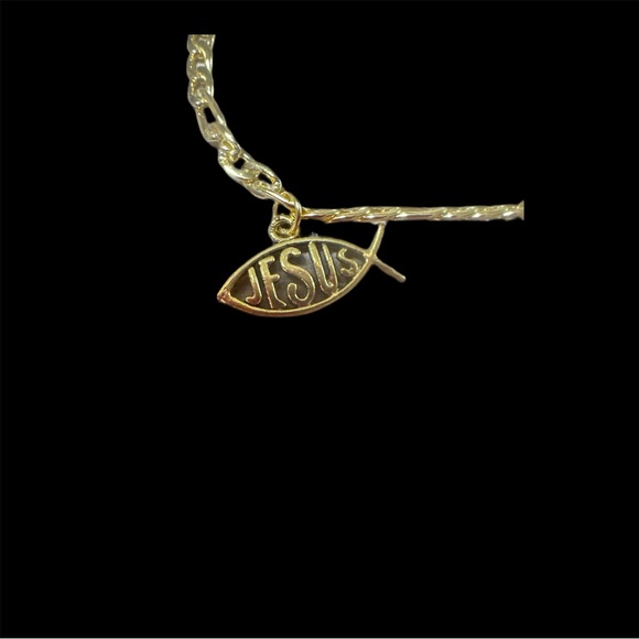 Cross Charm Bracelet-Goldtone - Picture 3 of 5